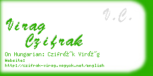 virag czifrak business card